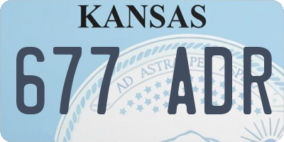KS license plate 677ADR