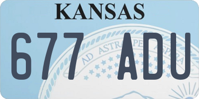 KS license plate 677ADU