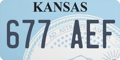 KS license plate 677AEF