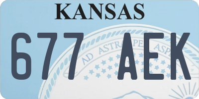 KS license plate 677AEK