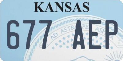 KS license plate 677AEP