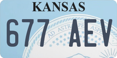 KS license plate 677AEV