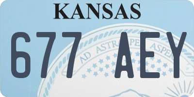 KS license plate 677AEY