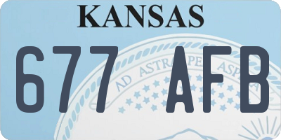 KS license plate 677AFB