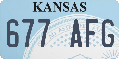 KS license plate 677AFG