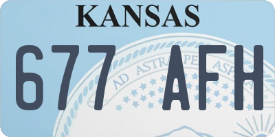 KS license plate 677AFH