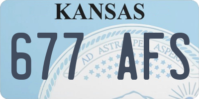 KS license plate 677AFS