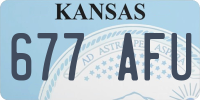 KS license plate 677AFU