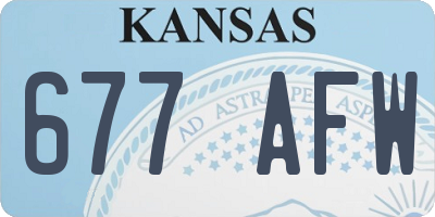 KS license plate 677AFW
