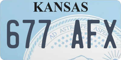 KS license plate 677AFX