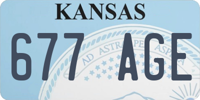 KS license plate 677AGE