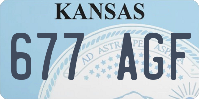 KS license plate 677AGF
