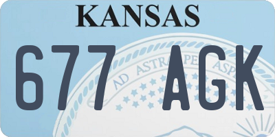 KS license plate 677AGK