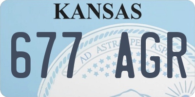 KS license plate 677AGR