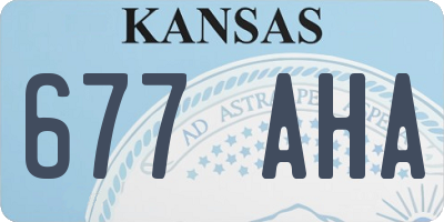 KS license plate 677AHA