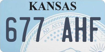 KS license plate 677AHF