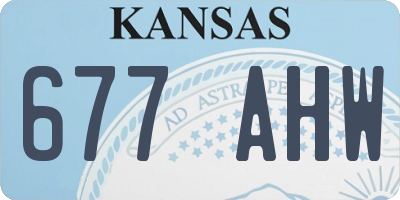KS license plate 677AHW