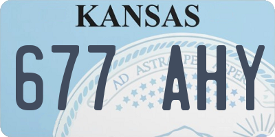 KS license plate 677AHY