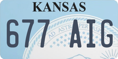 KS license plate 677AIG