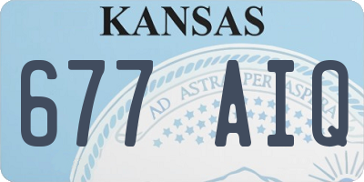 KS license plate 677AIQ
