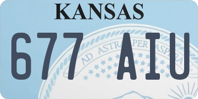 KS license plate 677AIU
