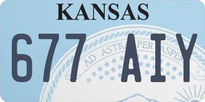 KS license plate 677AIY