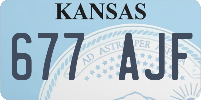 KS license plate 677AJF