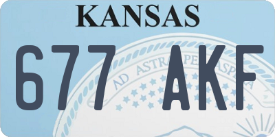 KS license plate 677AKF