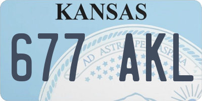 KS license plate 677AKL