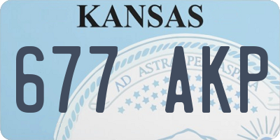 KS license plate 677AKP