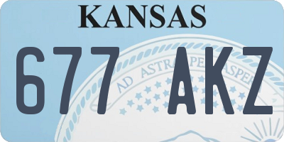 KS license plate 677AKZ
