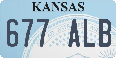 KS license plate 677ALB