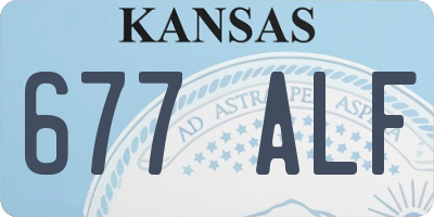 KS license plate 677ALF