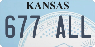 KS license plate 677ALL