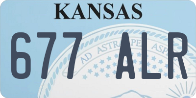 KS license plate 677ALR