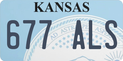 KS license plate 677ALS