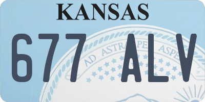 KS license plate 677ALV