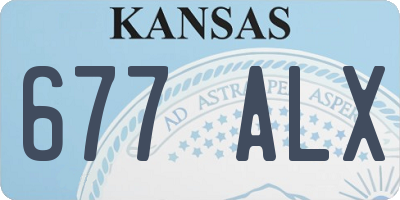 KS license plate 677ALX