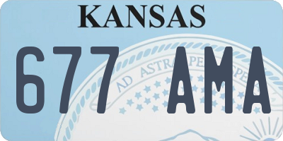 KS license plate 677AMA