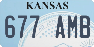 KS license plate 677AMB