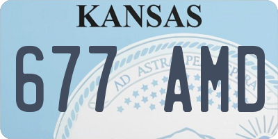 KS license plate 677AMD