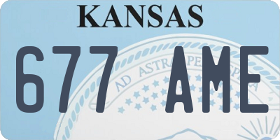 KS license plate 677AME