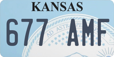 KS license plate 677AMF