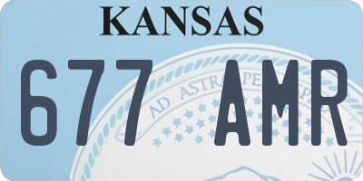 KS license plate 677AMR