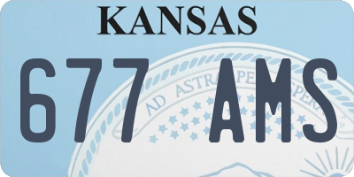 KS license plate 677AMS