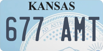 KS license plate 677AMT