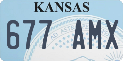 KS license plate 677AMX