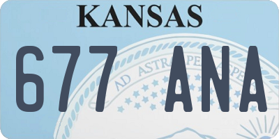 KS license plate 677ANA