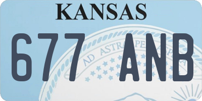 KS license plate 677ANB