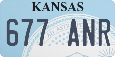 KS license plate 677ANR